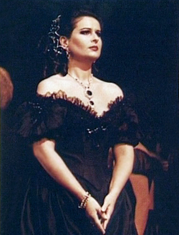 Violetta Valéry în La Traviata de Verdi. Metropolitan Opera, New York