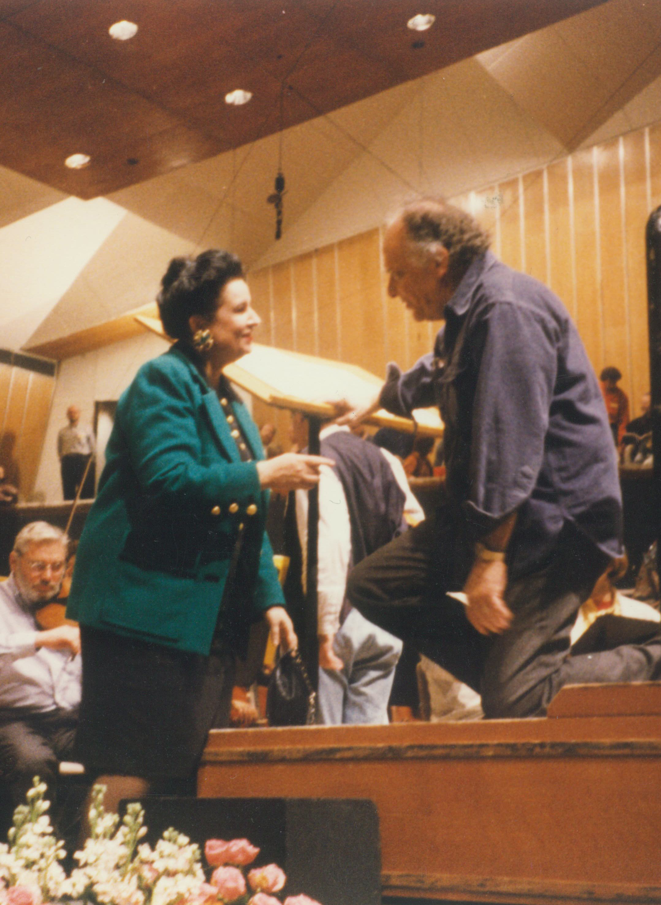 Cu Lorin Maazel la repetiţia generală pentru premiera mondială cu Seven Gates of Jerusalem